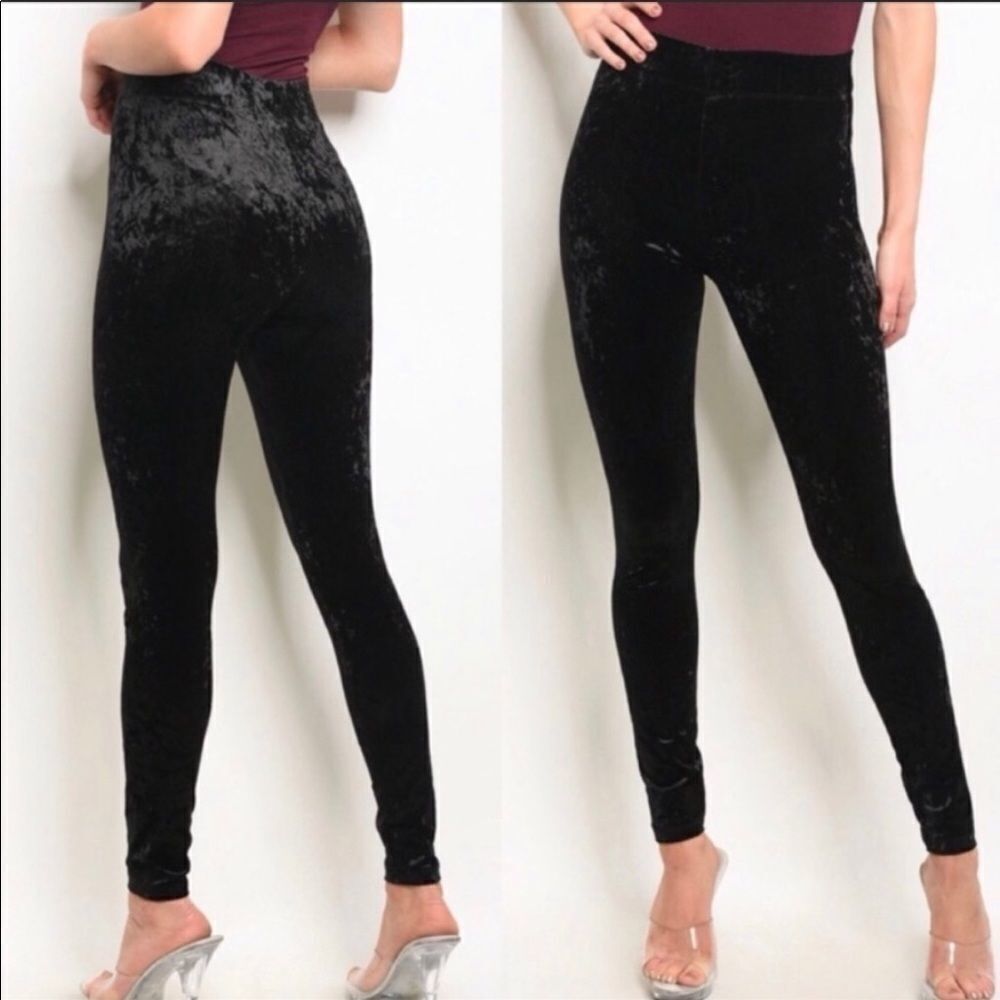 Heather Sable Pant Black Velvet Large